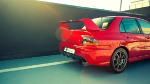 Czerwony lancer evo z powłoką ceramiczną 4nano camo