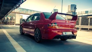 Lancer evo czerwony z powłoką ceramiczna 4nano camo
