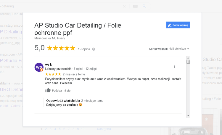 Opinie o auto detailingu